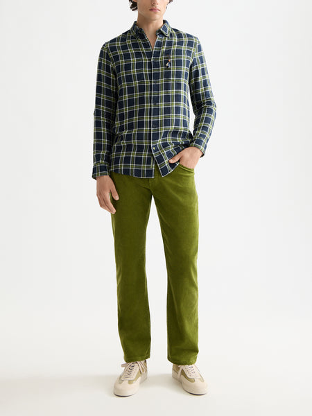 The Zee - Straight Leg Callander Green Cord Pant