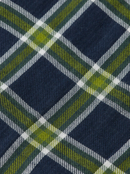 Navy & Green Double Face Check Shirt