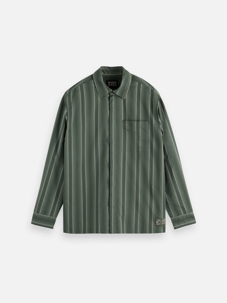 Thyme Shadow Stripe Shirt in Relaxed Fit