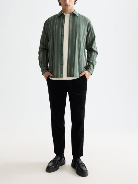 Thyme Shadow Stripe Shirt in Relaxed Fit