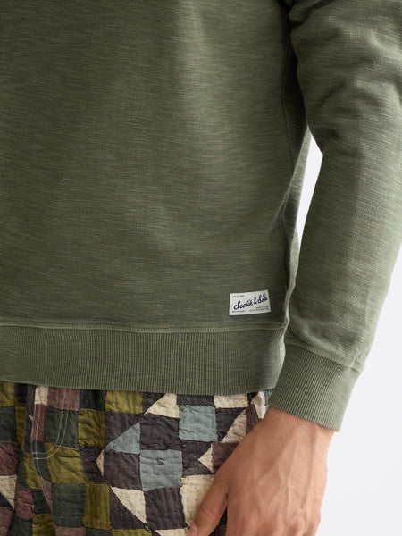Structured Sweat Shirt - Thyme