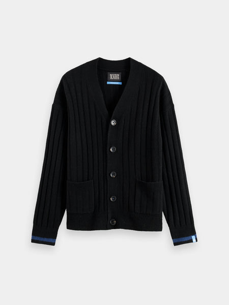 Meteorite Knitted Cardigan with Drop Shoulder