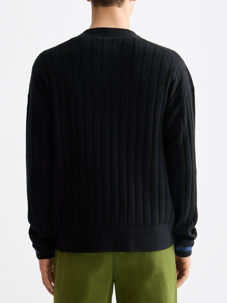 Meteorite Knitted Cardigan with Drop Shoulder