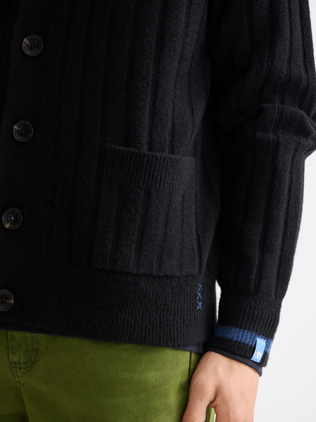 Meteorite Knitted Cardigan with Drop Shoulder