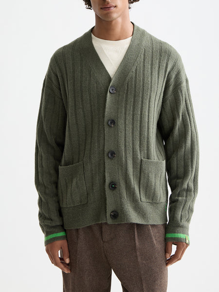 Thyme Knitted Cardigan with Drop Shoulder