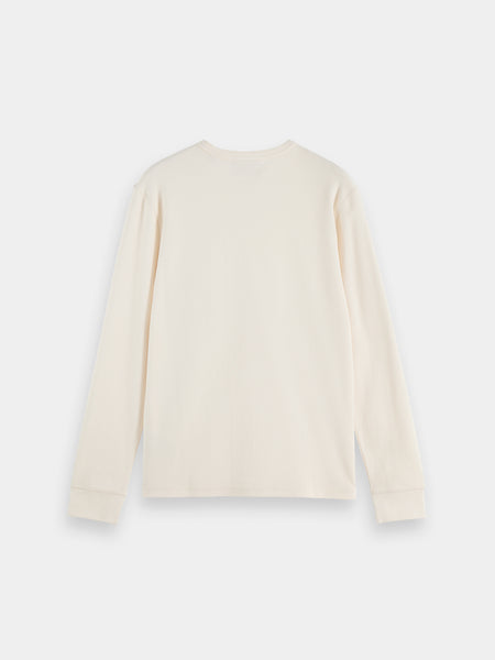 Eggnog Mélange Long Sleeve Waffle T-Shirt