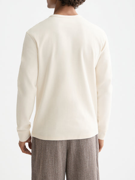 Eggnog Mélange Long Sleeve Waffle T-Shirt