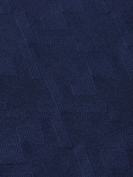 Jacquard Terry Hoodie - Peacoat
