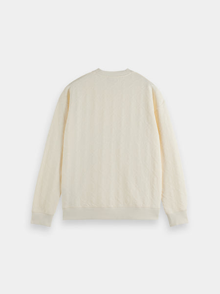 Jacquard Terry Crew Sweat - Eggnog