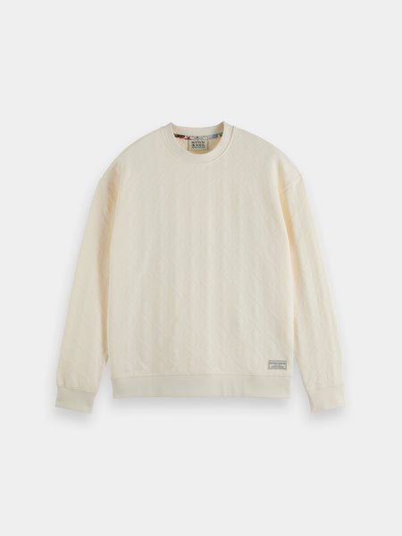 Jacquard Terry Crew Sweat - Eggnog