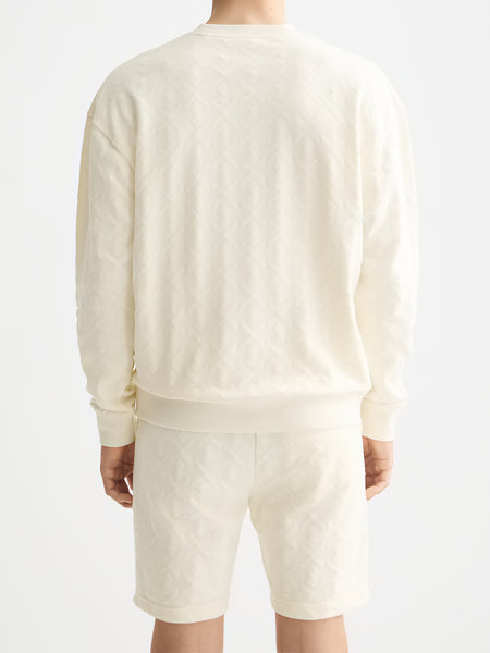 Jacquard Terry Crew Sweat - Eggnog