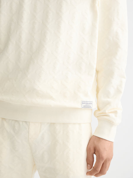 Jacquard Terry Crew Sweat - Eggnog