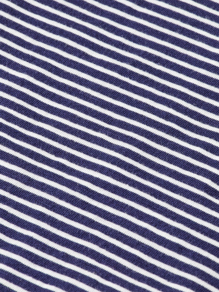 Navy & White Relaxed Fit Striped Henley