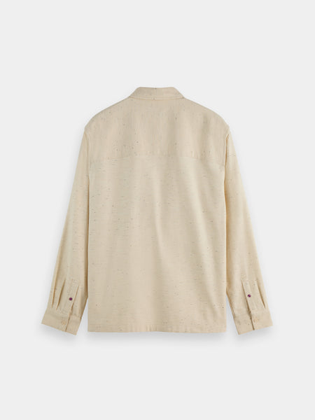 Light Tannin Mélange Relaxed Fit Shirt