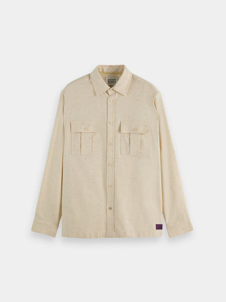 Light Tannin Mélange Relaxed Fit Shirt