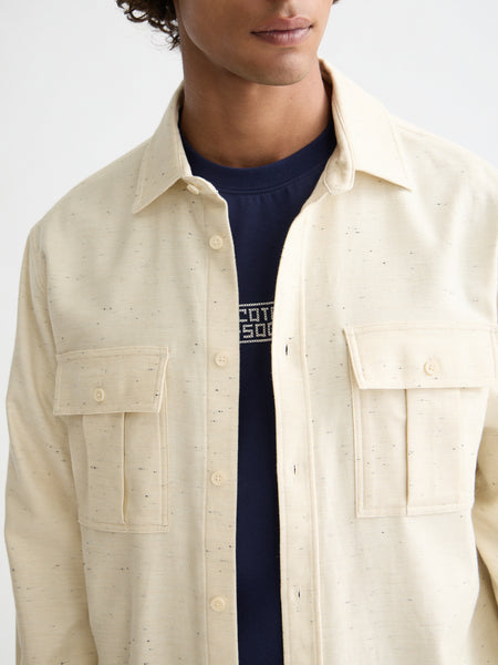 Light Tannin Mélange Relaxed Fit Shirt