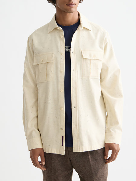 Light Tannin Mélange Relaxed Fit Shirt
