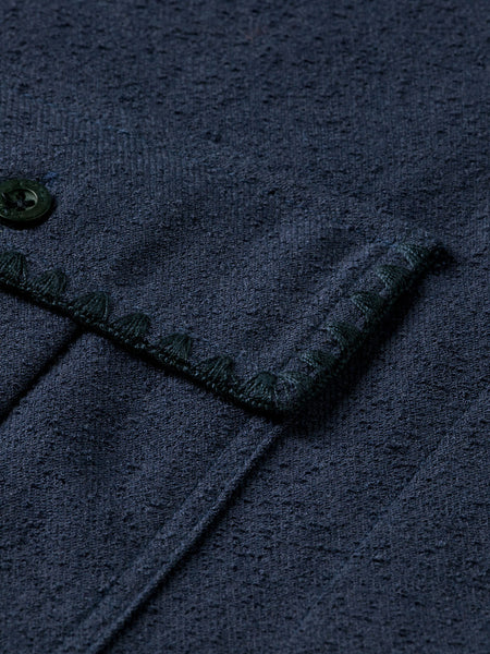 Navy Textured Relaxed Fit Shirt