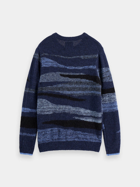 Peacoat Fluffy Alpaca Blend Pullover