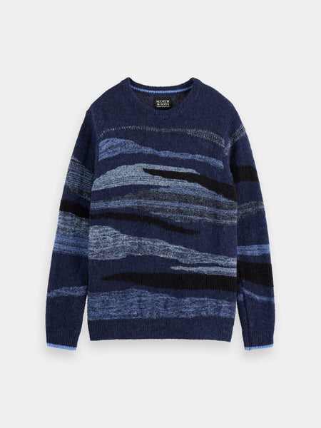 Peacoat Fluffy Alpaca Blend Pullover