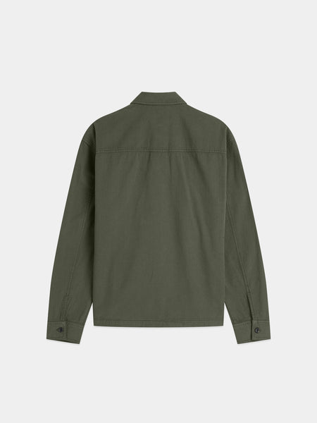 Olive Night - Cotton-Linen Overshirt