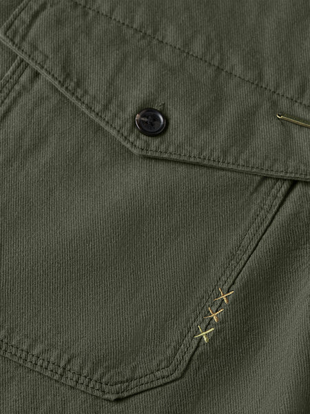 Olive Night - Cotton-Linen Overshirt