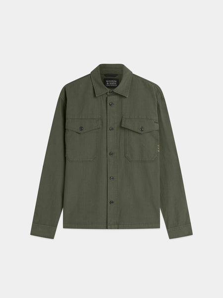 Olive Night - Cotton-Linen Overshirt