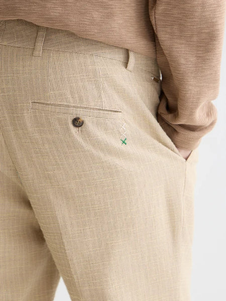 Stuart Micro Check Pant - Amphora