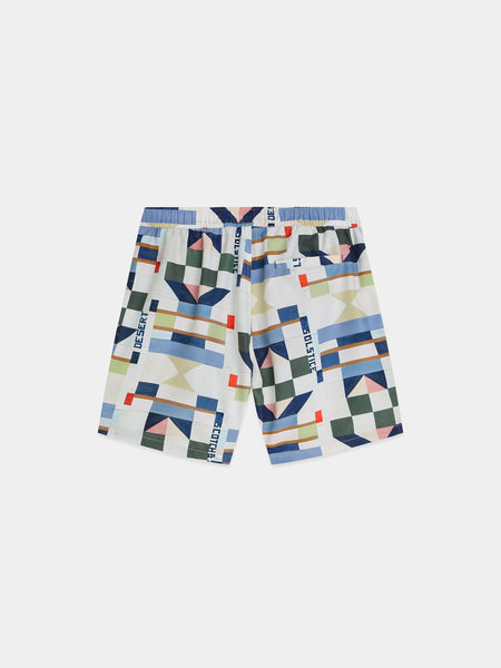 Mid Length Swim Shorts - Patchwork Infinity