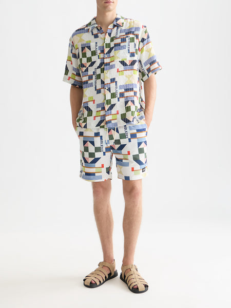 Mid Length Swim Shorts - Patchwork Infinity
