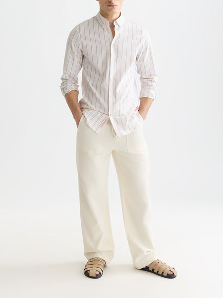 Striped Dobby Shirt - Eggnog