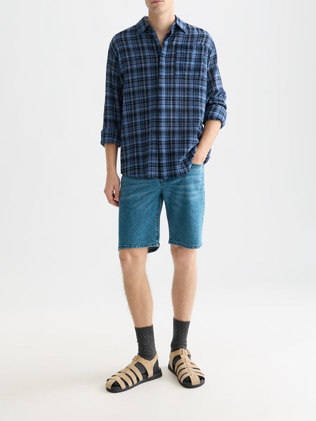 Pageant Blue Check Flannel Shirt