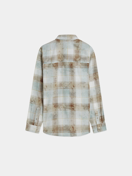Tahitian Teal Washed Check Shirt