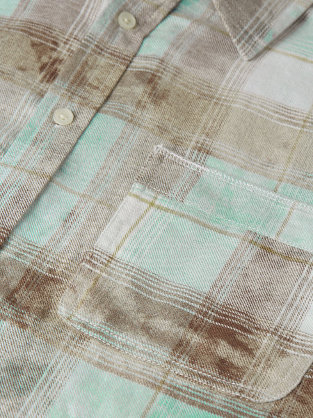 Tahitian Teal Washed Check Shirt