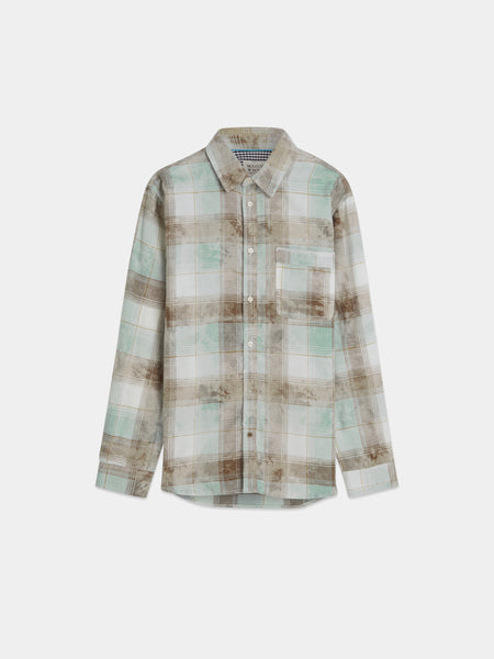 Tahitian Teal Washed Check Shirt