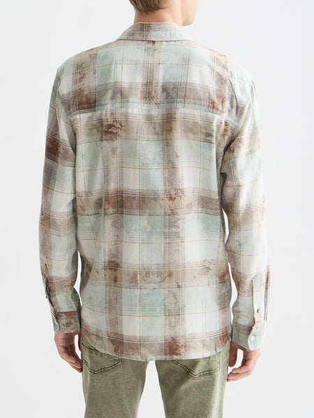 Tahitian Teal Washed Check Shirt