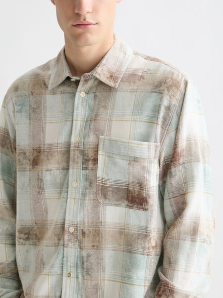 Tahitian Teal Washed Check Shirt