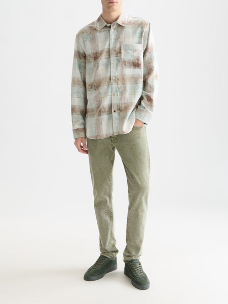 Tahitian Teal Washed Check Shirt