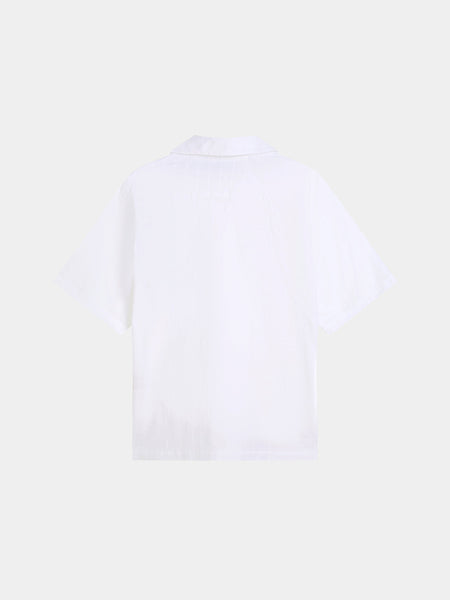 Bright White Embroided S/S Shirt