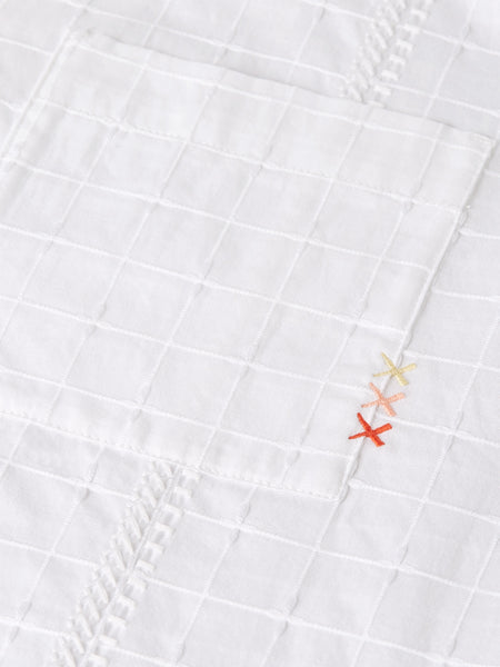 Bright White Embroided S/S Shirt