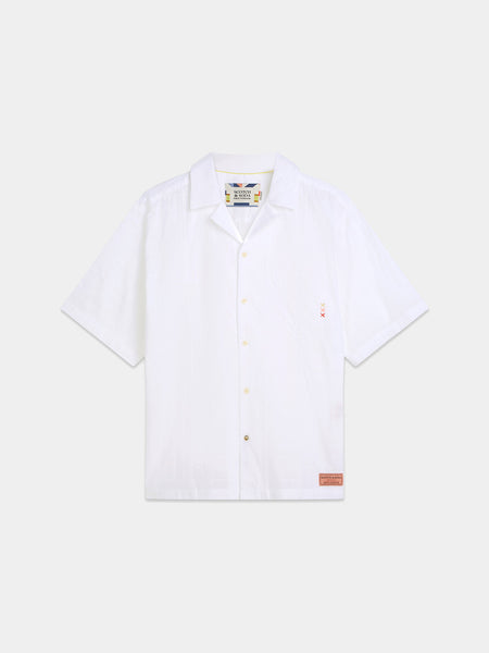Bright White Embroided S/S Shirt
