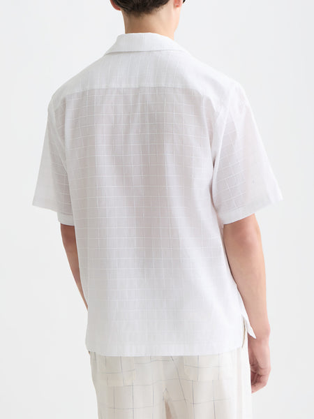 Bright White Embroided S/S Shirt