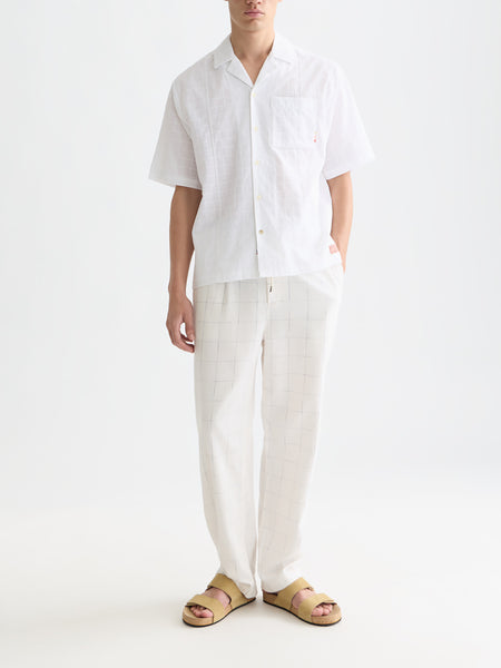 Bright White Embroided S/S Shirt