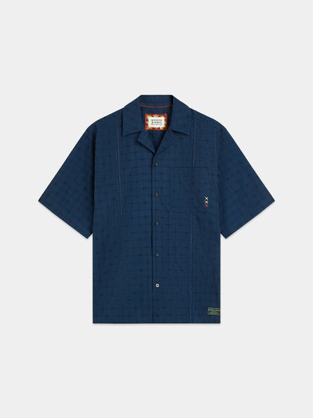 Pageant Blue Embroided S/S Shirt