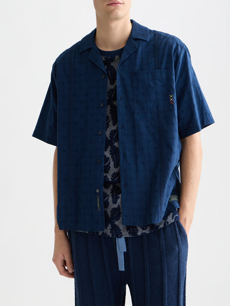 Pageant Blue Embroided S/S Shirt