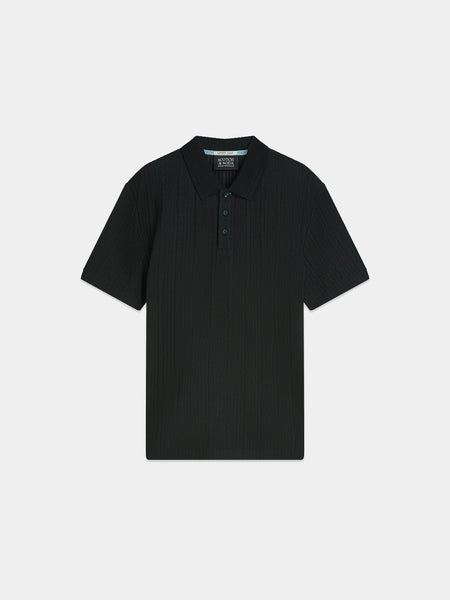 Meteorite Ribbed Knit Polo