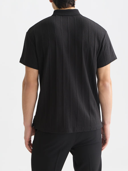 Meteorite Ribbed Knit Polo