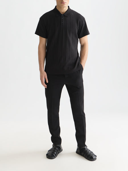 Meteorite Ribbed Knit Polo