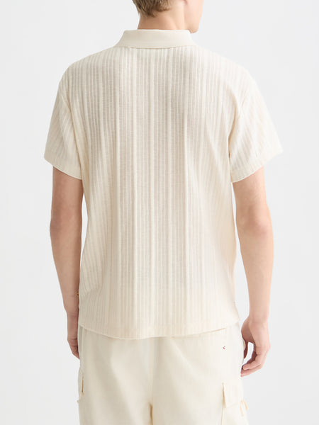 Eggnog Ribbed Knit Polo