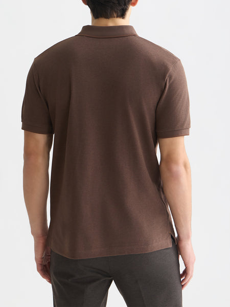 Hot Fudge Mélange Knit Polo